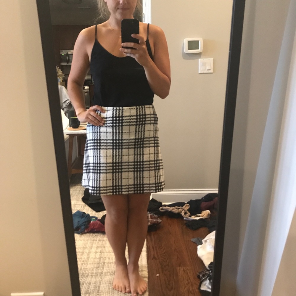 White plaid Clueless style skirt !
